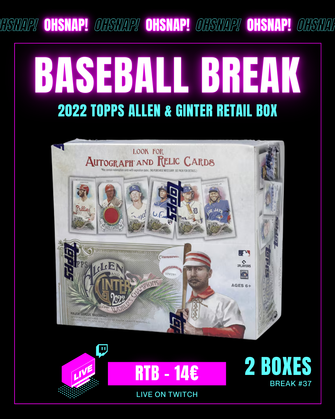 Baseball Break #37 RTB | 2× 2022 Topps Allen & Ginter Retail Box