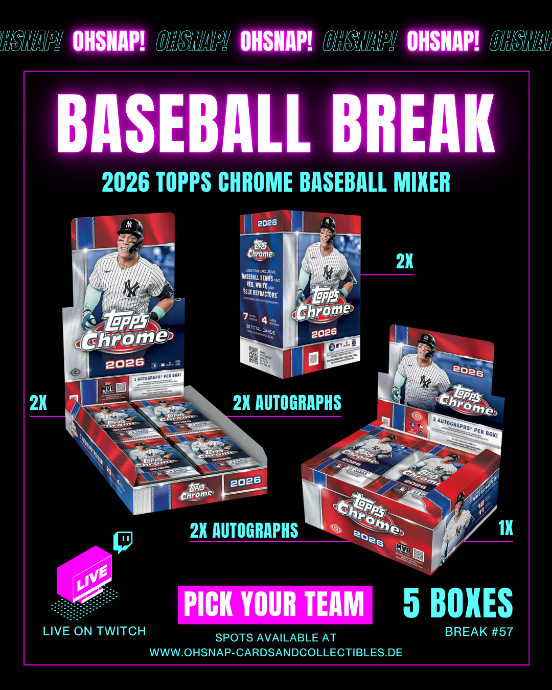 #57 Baseball Break PYT | Mixer Break 2026 Topps Chrome Baseball