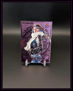 Marvel Trading Card Jessica Jones, lila metallic, Fleer Ultra, auf Kartenständer, Sammlerstück