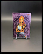 Fleer Trading Card Tigra Matriarchs Medaillons mit Comic-Figur auf violettem Hintergrund