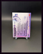 Rückseite einer Marvel Trading Card mit weiblicher Comicfigur und Beschreibungstext