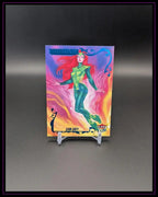 Trading Card Jean Grey Fleer Ultra Marvel, bunte Illustration auf schwarzem Hintergrund