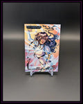 Trading Card mit Anime-Superheldin auf dunklem Hintergrund, Fleer Ultra, Matriarchs, Aero