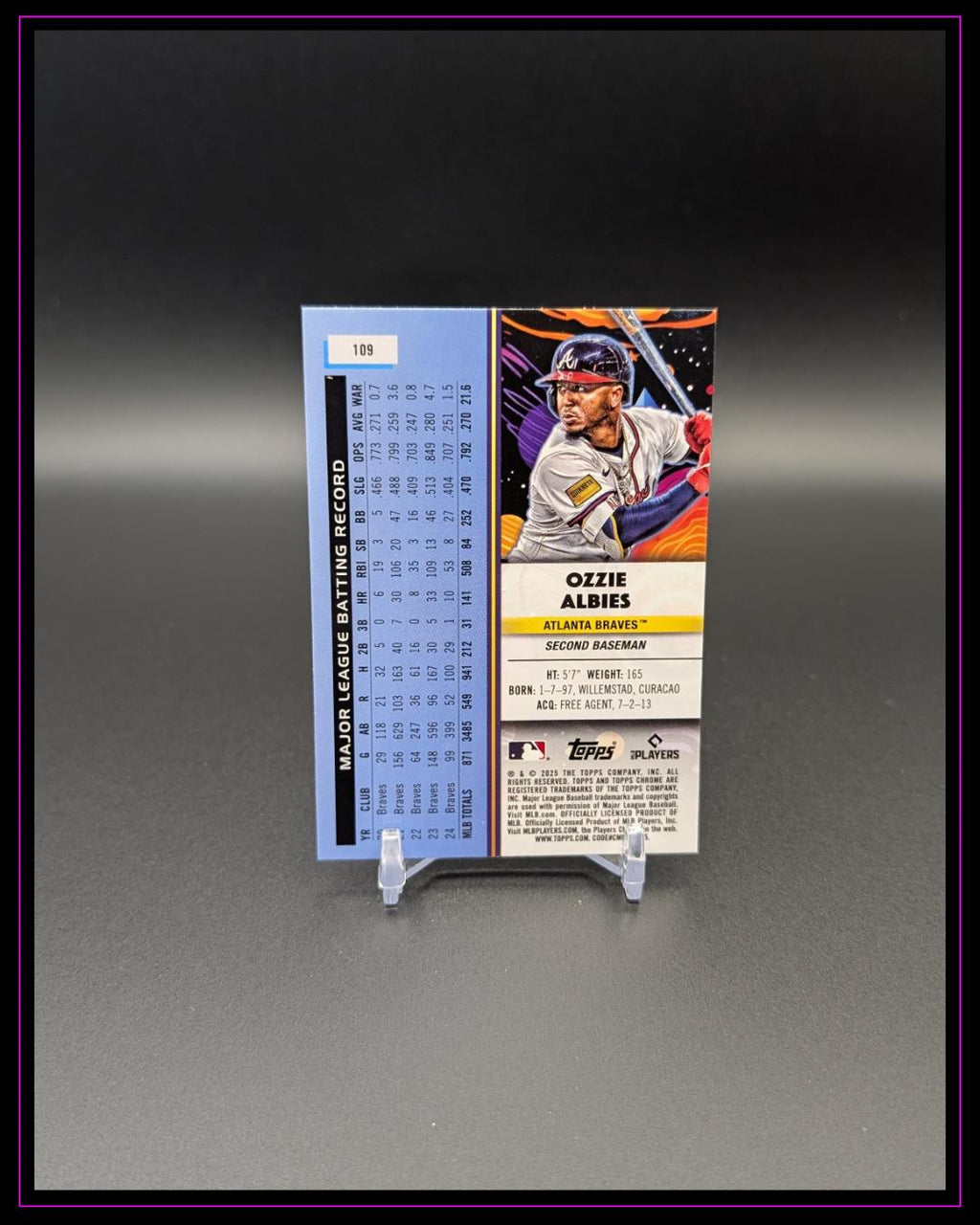 2025 Topps Chrome Cosmic #109 Ozzie Albies