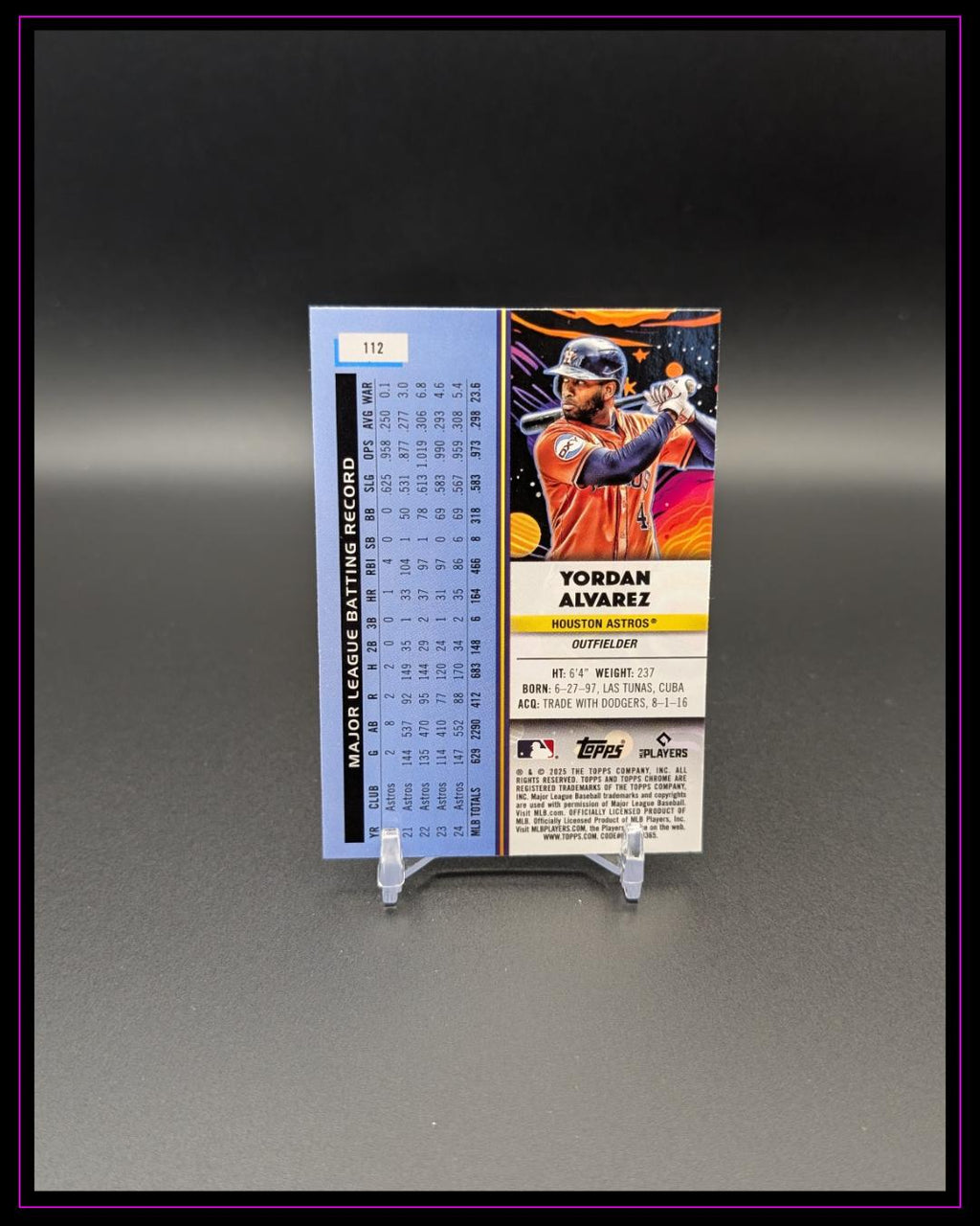 2025 Topps Chrome Cosmic #112 Yordan Alvarez