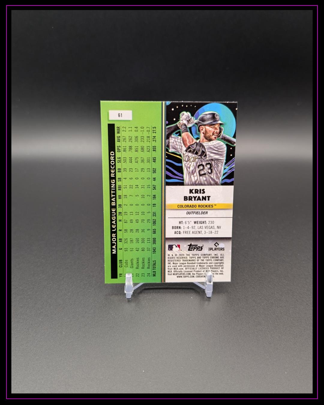 2025 Topps Chrome Cosmic #61 Kris Bryant