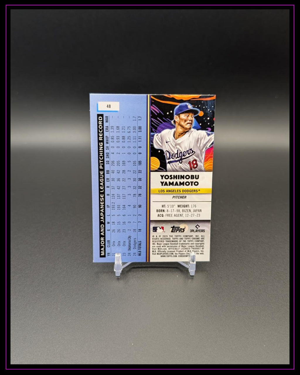 2025 Topps Chrome Cosmic #48 Yoshinobu Yamamoto