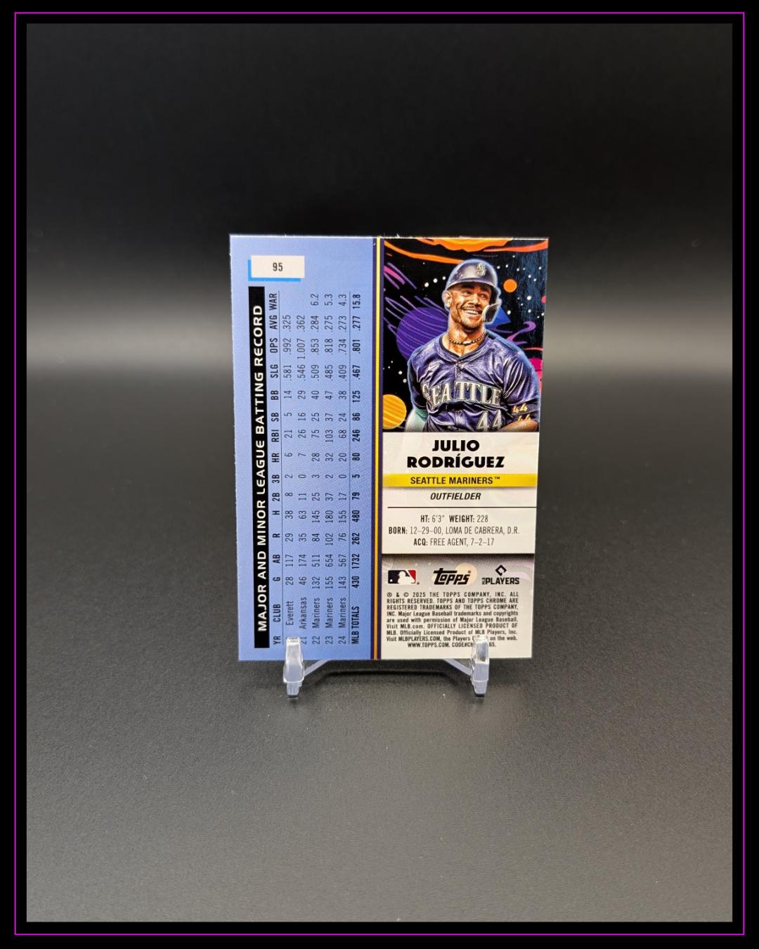 2025 Topps Chrome Cosmic #95 Julio Rodríguez