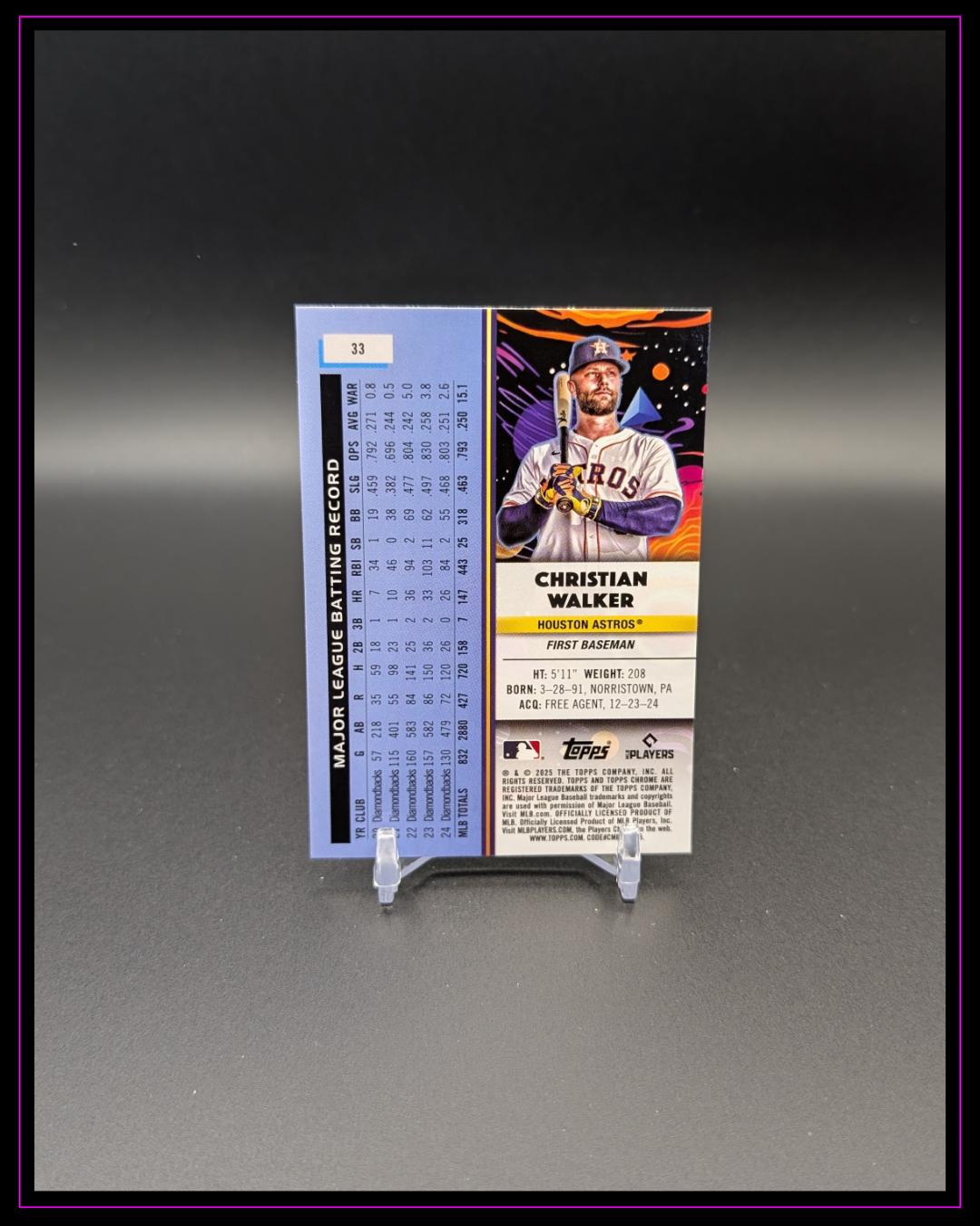 2025 Topps Chrome Cosmic #33 Christian Walker