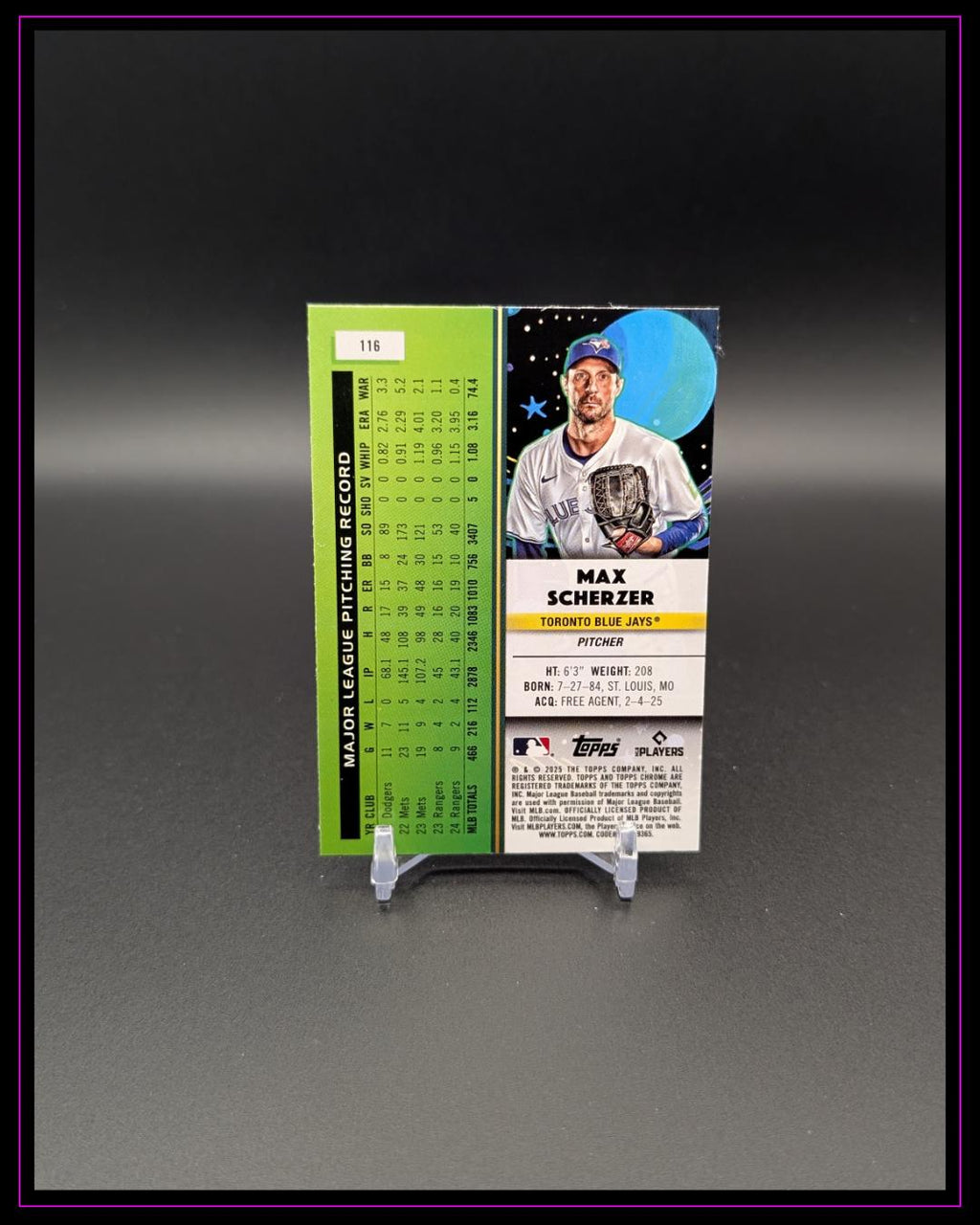 2025 Topps Chrome Cosmic #116 Max Scherzer