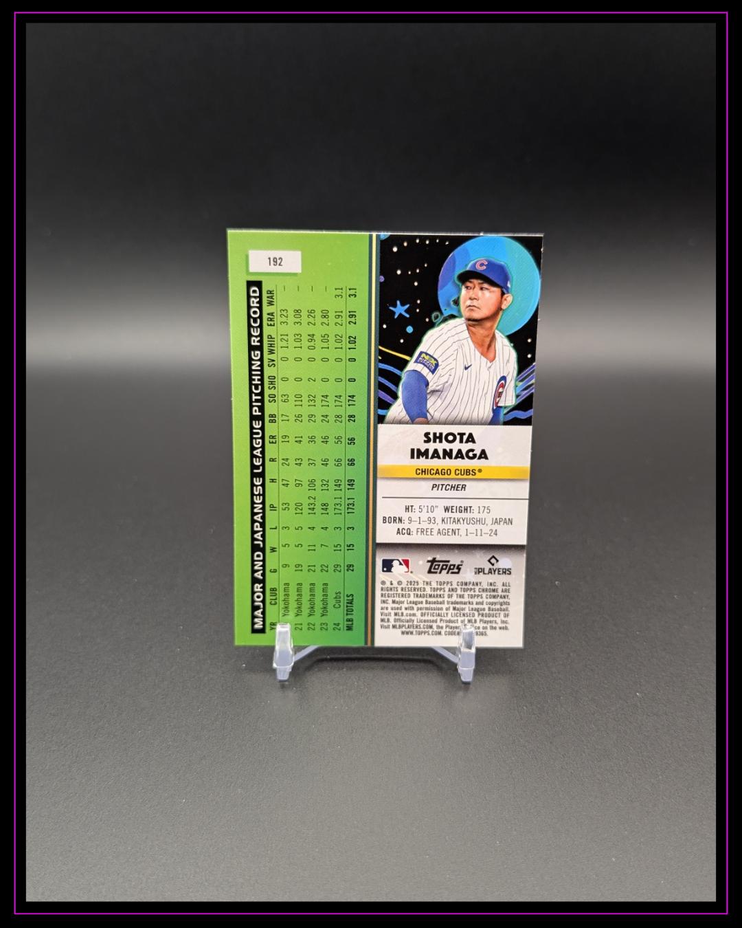 2025 Topps Chrome Cosmic #192 Shota Imanaga