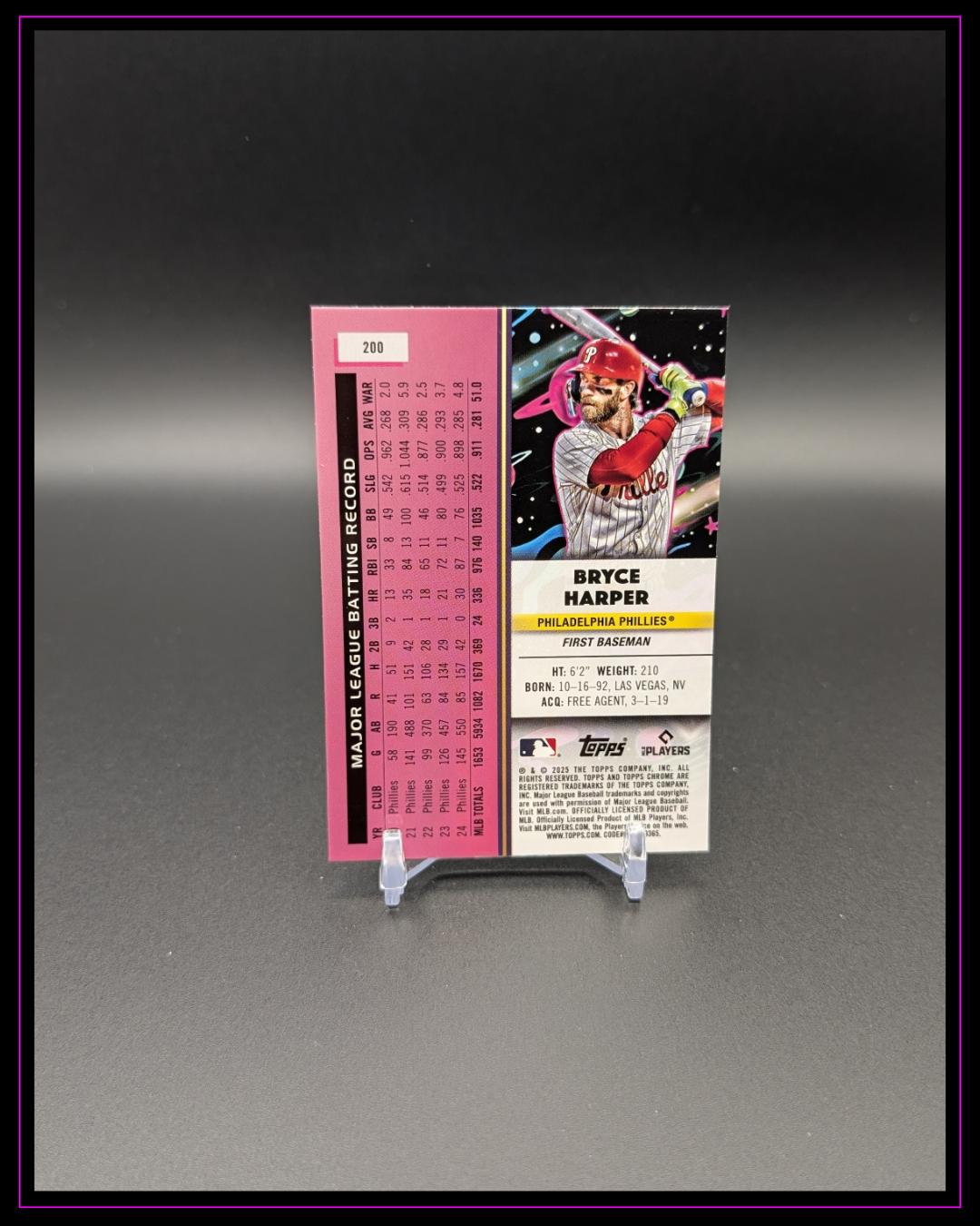 2025 Topps Chrome Cosmic #200 Bryce Harper