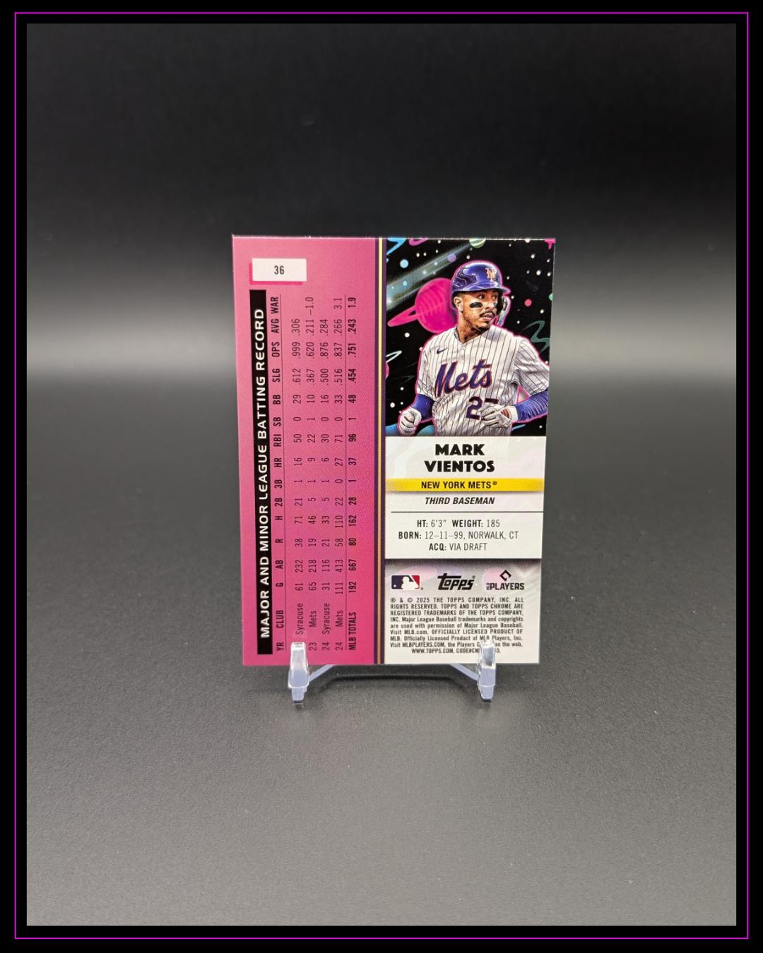 2025 Topps Chrome Cosmic #36 Mark Vientos