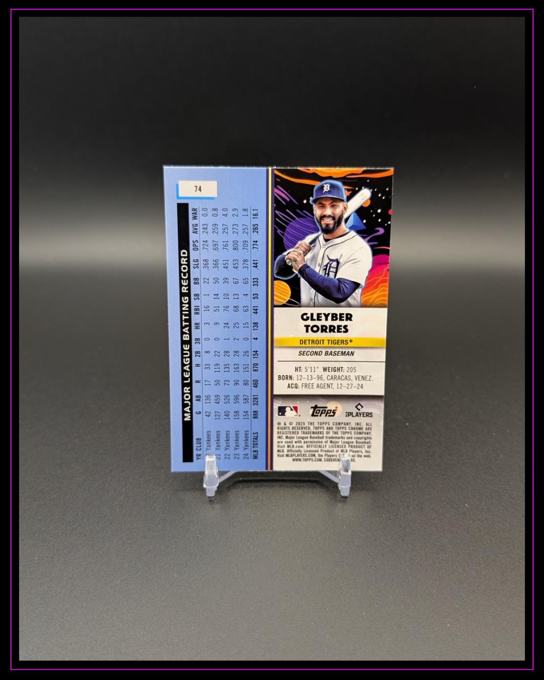 2025 Topps Chrome Cosmic #74 Gleyber Torres