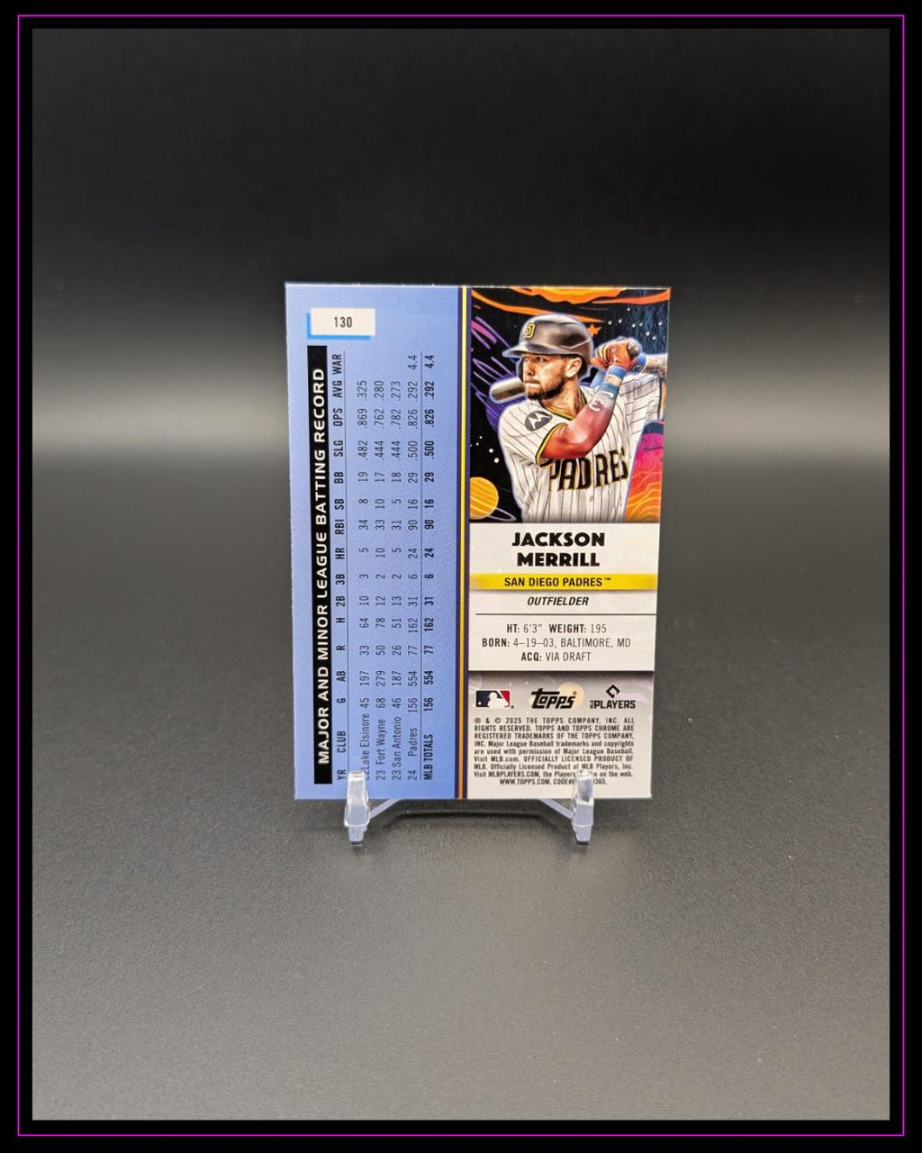 2025 Topps Chrome Cosmic #130 Jackson Merrill