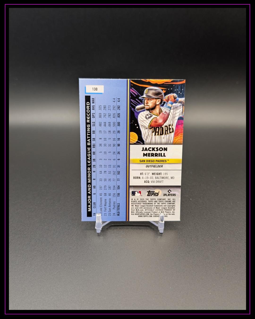 2025 Topps Chrome Cosmic #130 Jackson Merrill
