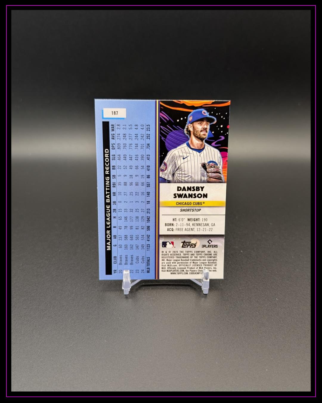 2025 Topps Chrome Cosmic #187 Dansby Swanson