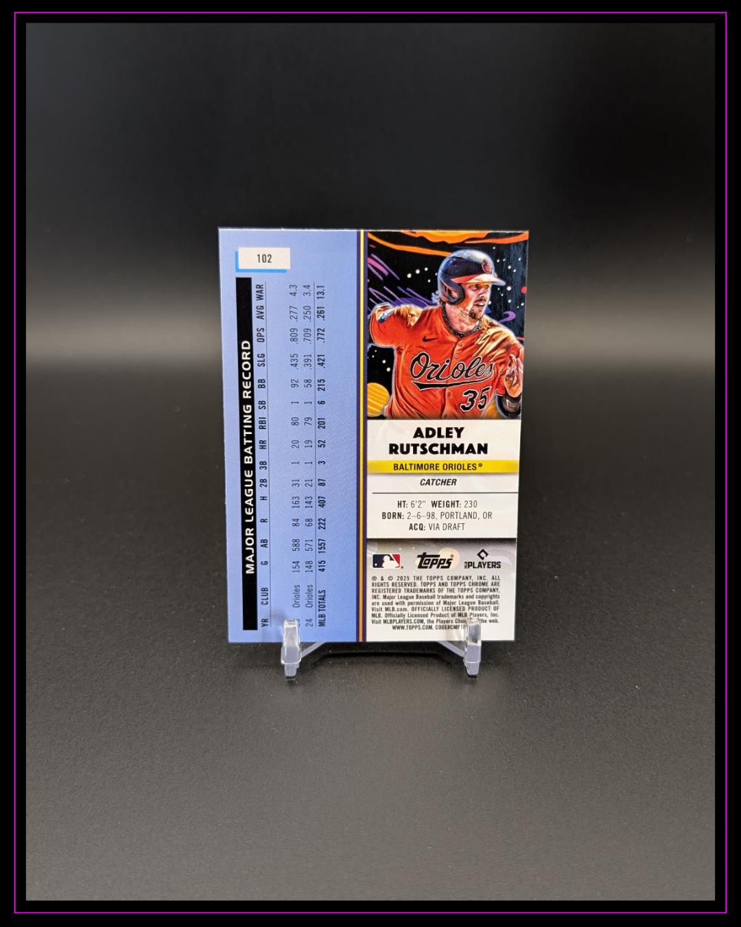 2025 Topps Chrome Cosmic #102 Adley Rutschman