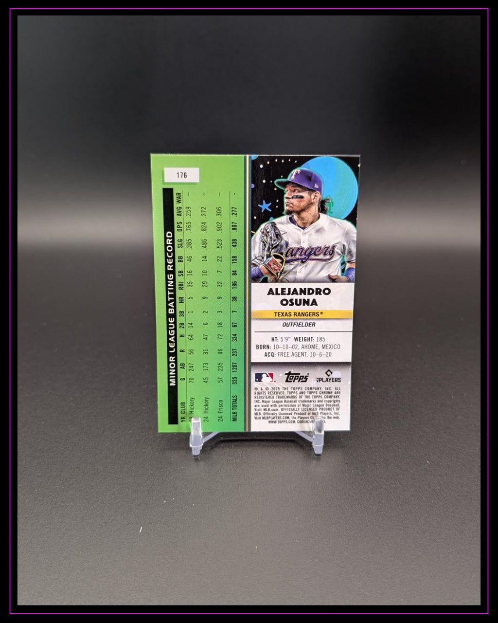 2025 Topps Chrome Cosmic #176 Alejandro Osuna RC
