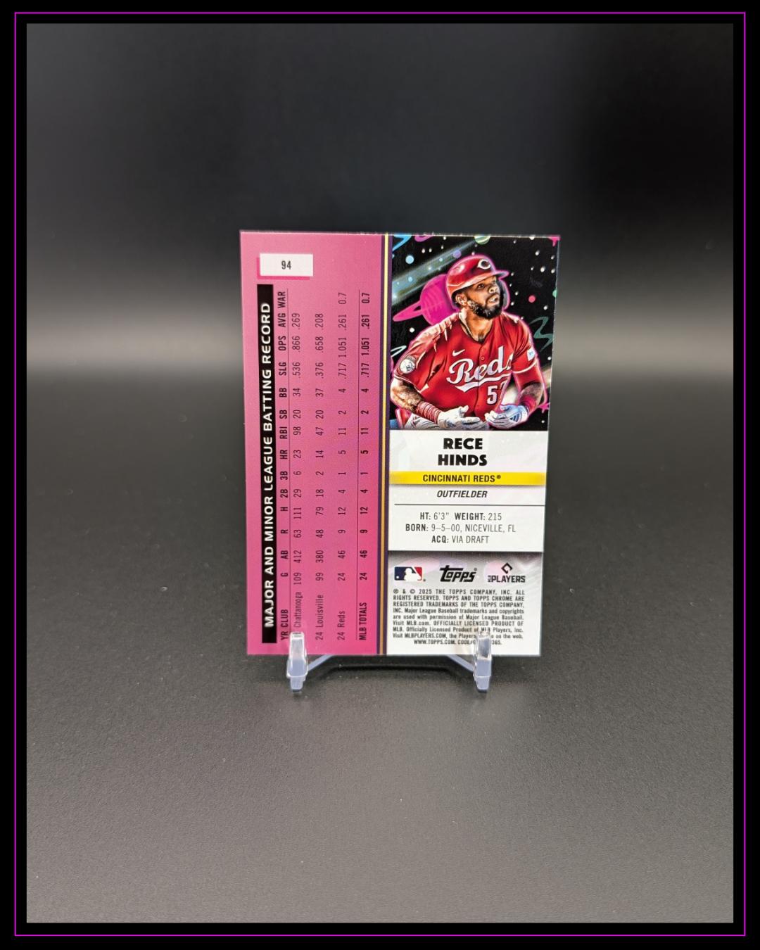2025 Topps Chrome Cosmic #94 Rece Hinds