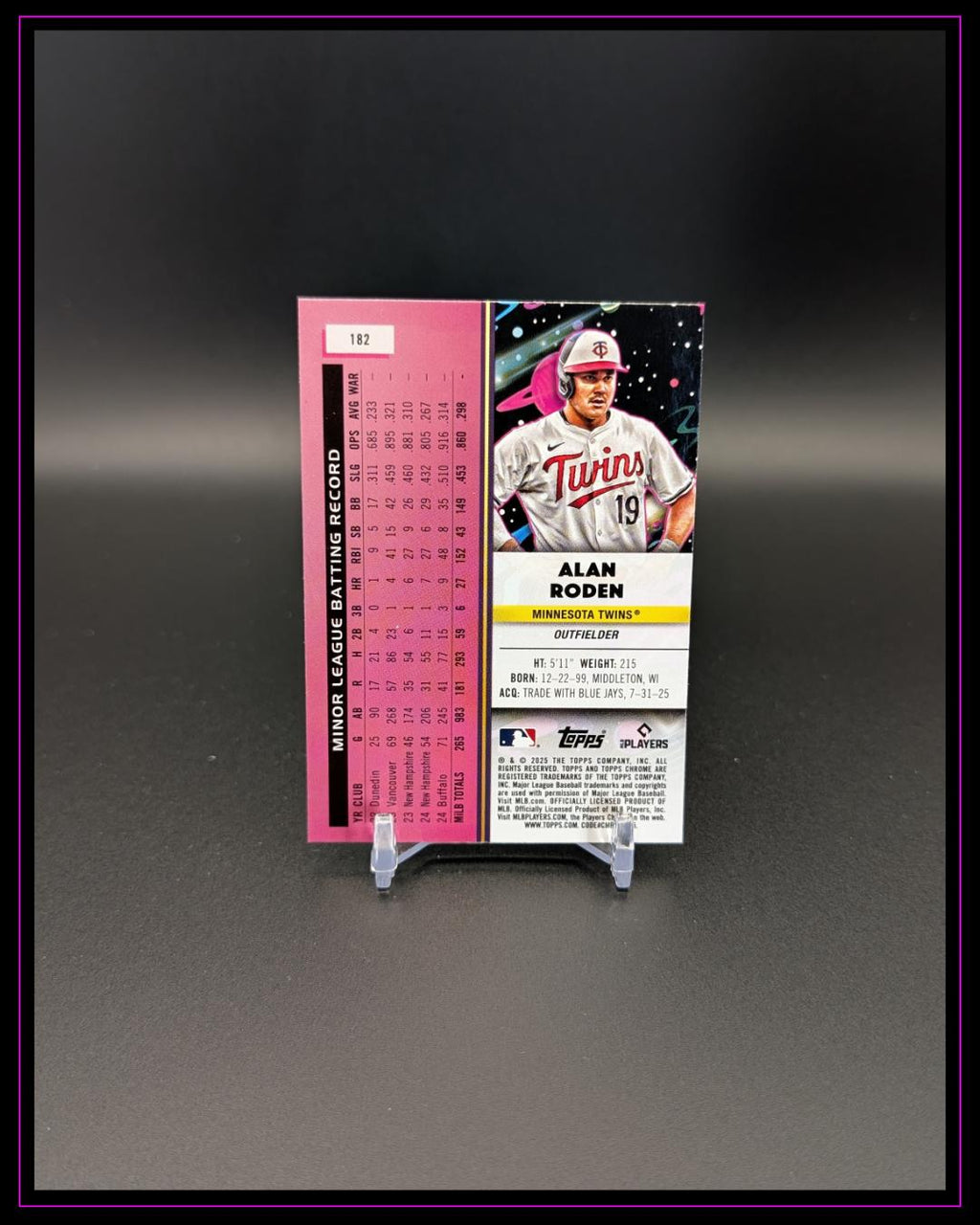 2025 Topps Chrome Cosmic #182 Alan Roden