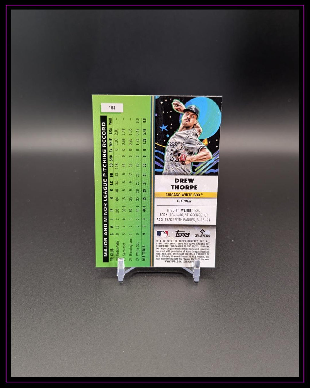 2025 Topps Chrome Cosmic #184 Drew Thorpe RC