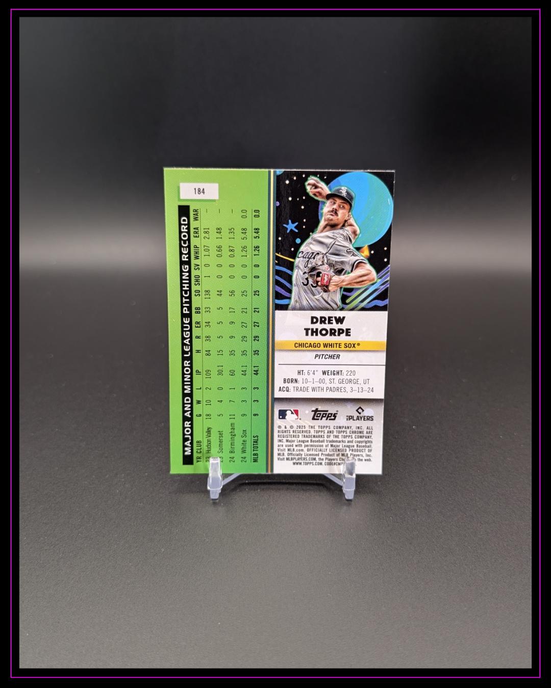 2025 Topps Chrome Cosmic #184 Drew Thorpe RC