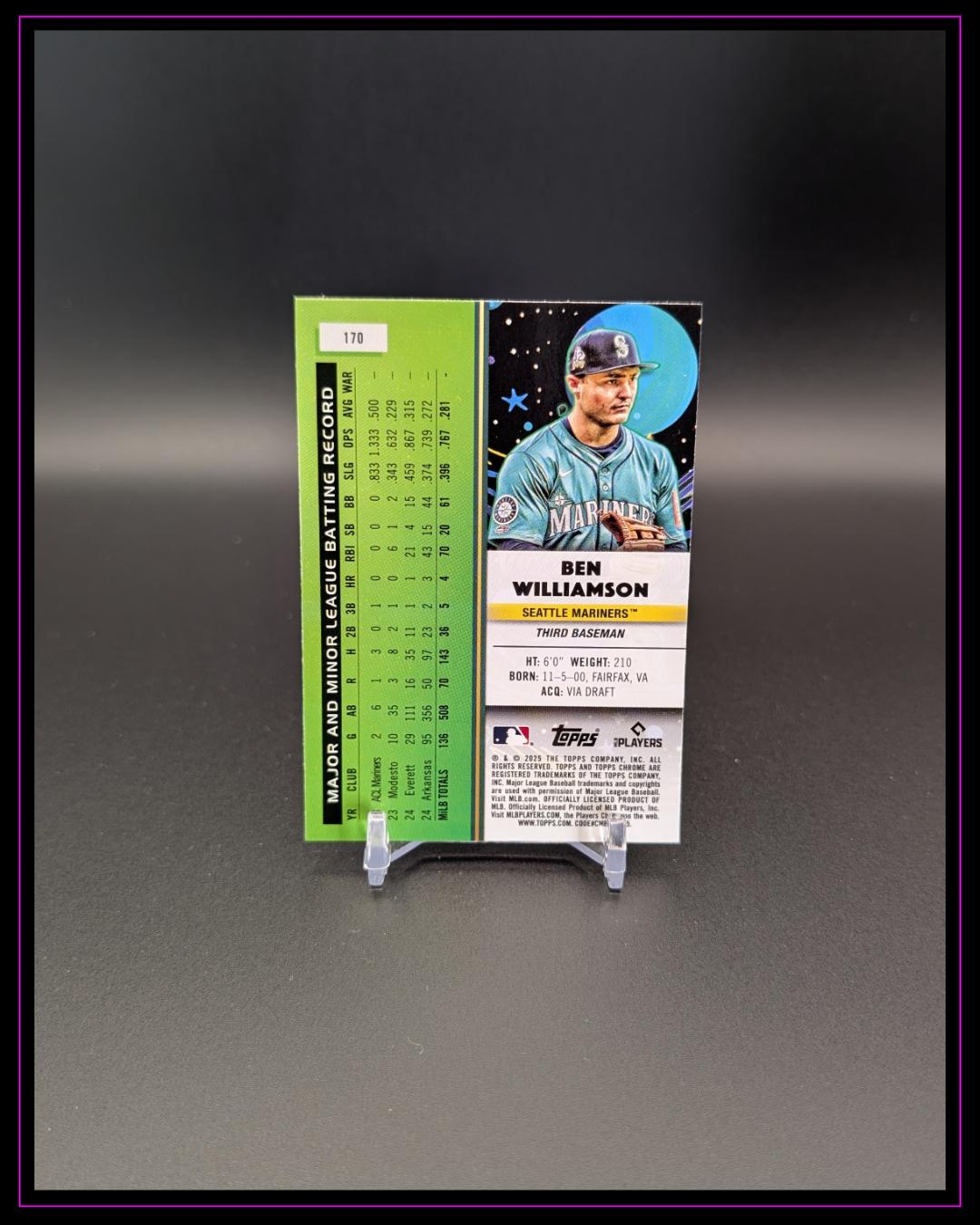 2025 Topps Chrome Cosmic #170 Ben Williamson RC