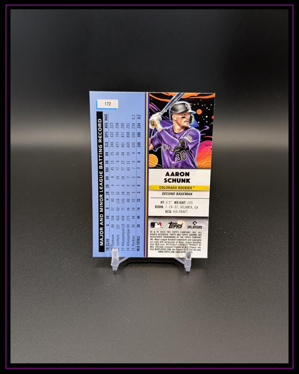 2025 Topps Chrome Cosmic #172 Aaron Schunk RC