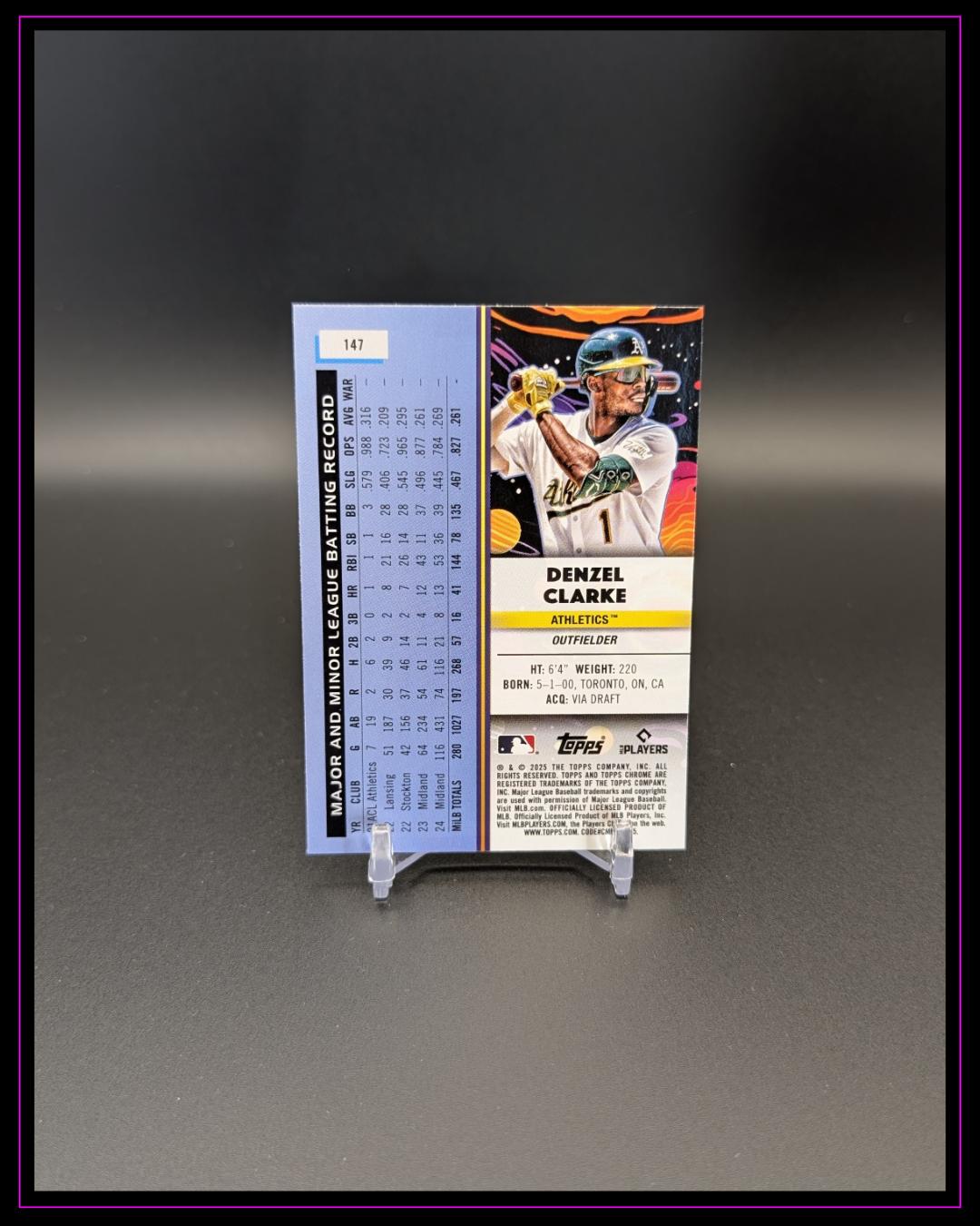 2025 Topps Chrome Cosmic #147 Denzel Clarke RC