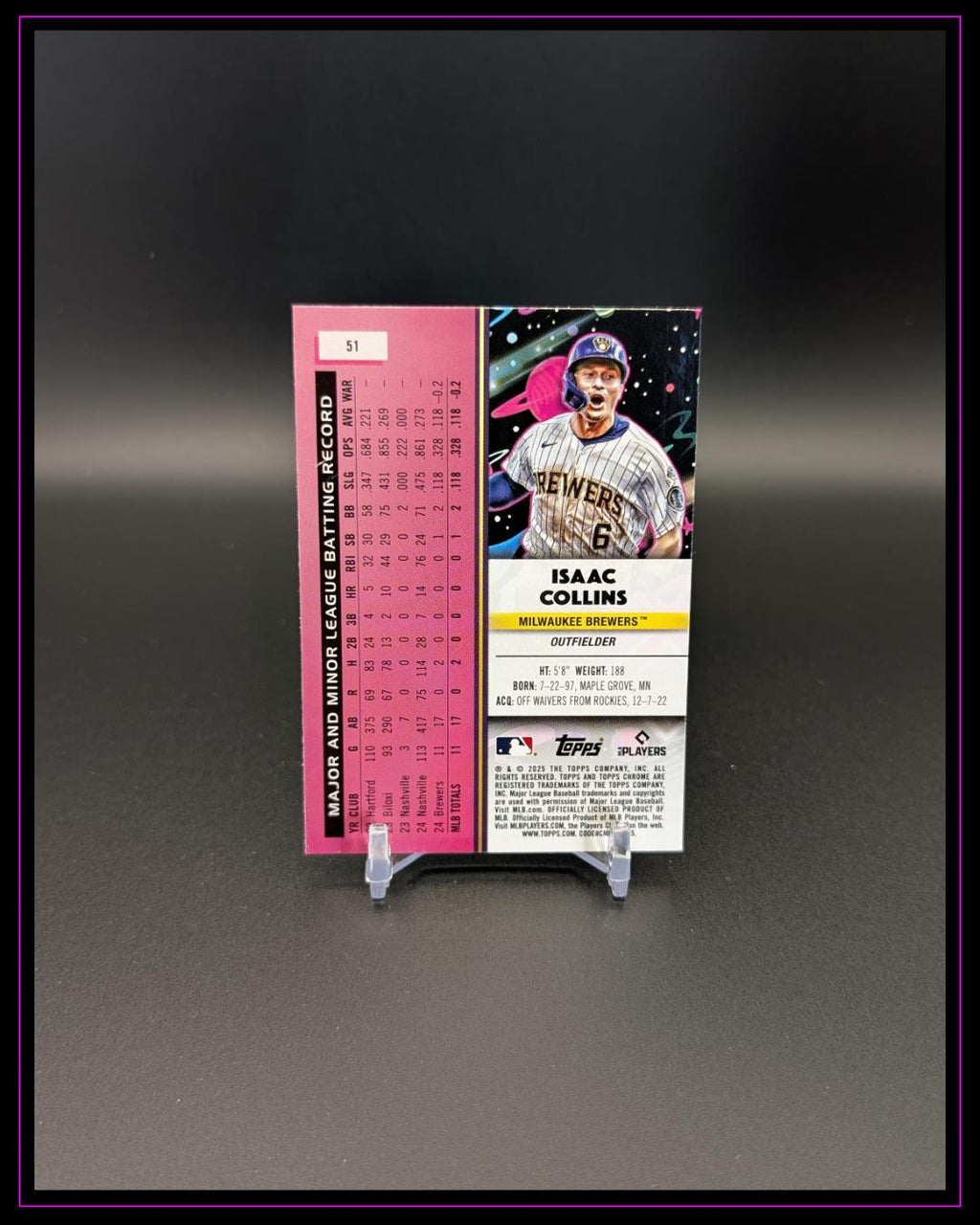 2025 Topps Chrome Cosmic #51 Isaac Collins