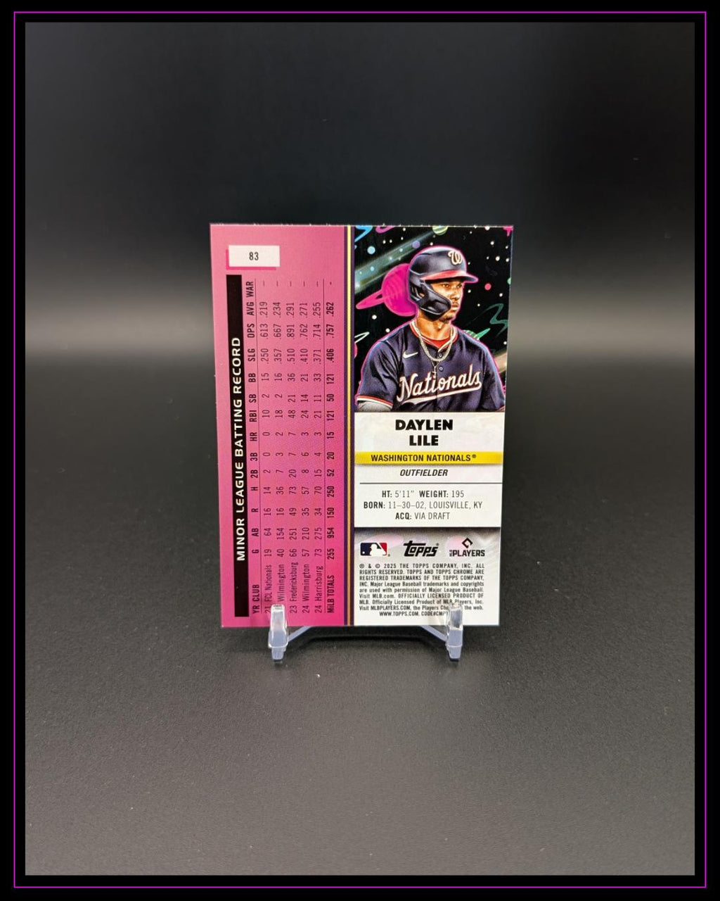 2025 Topps Chrome Cosmic #83 Daylen Lile RC