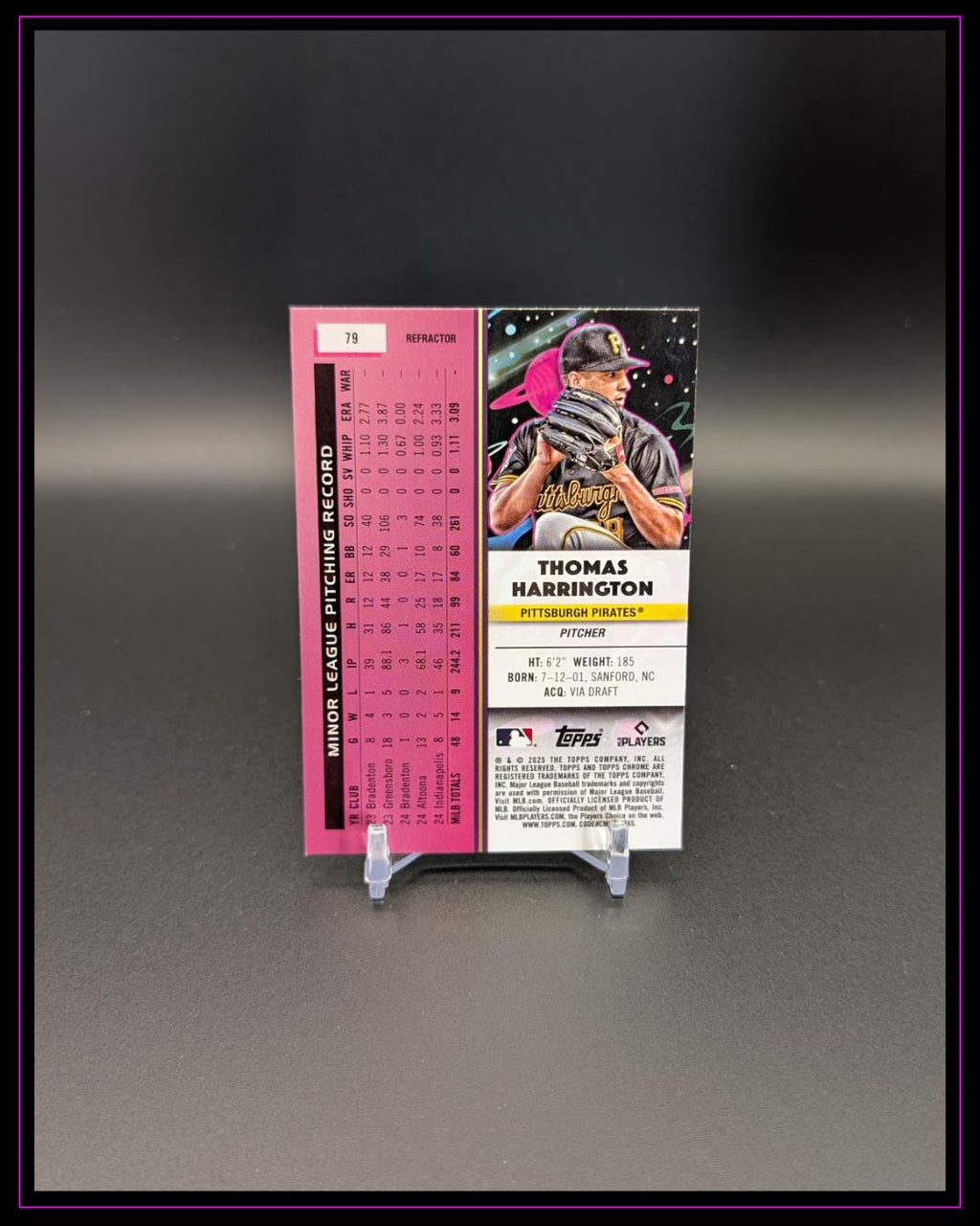 2025 Topps Chrome Cosmic #79 Thomas Harrington RC Refractor
