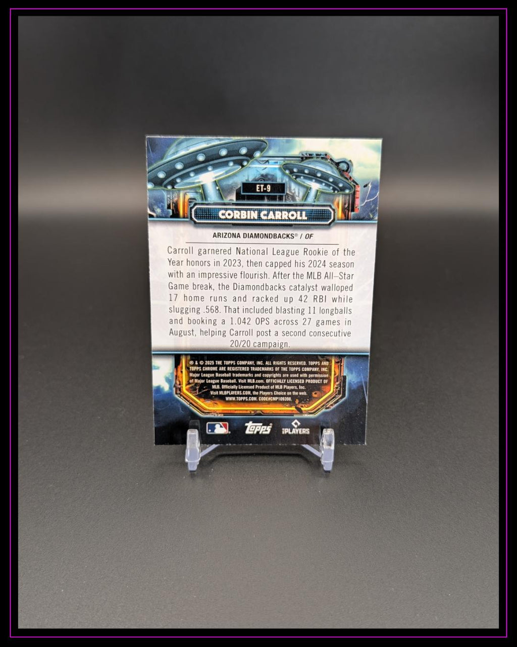 2025 Topps Chrome Cosmic #ET-9 Corbin Carroll Extraterrestrial Talent
