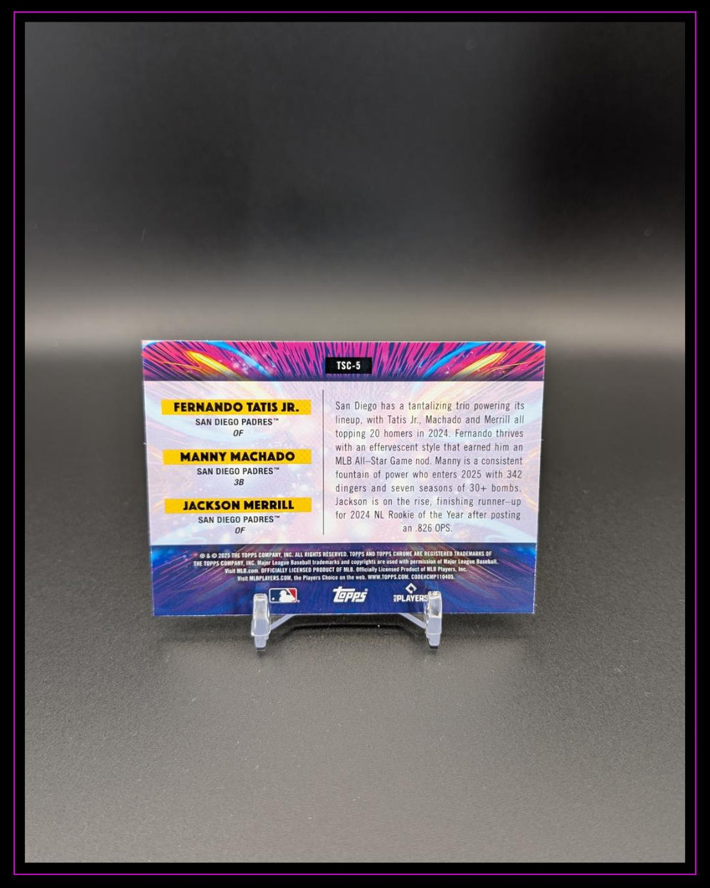 2025 Topps Chrome Cosmic #TSC-5 Machado/Tatis/Merrill Triple Star Clusters Ref