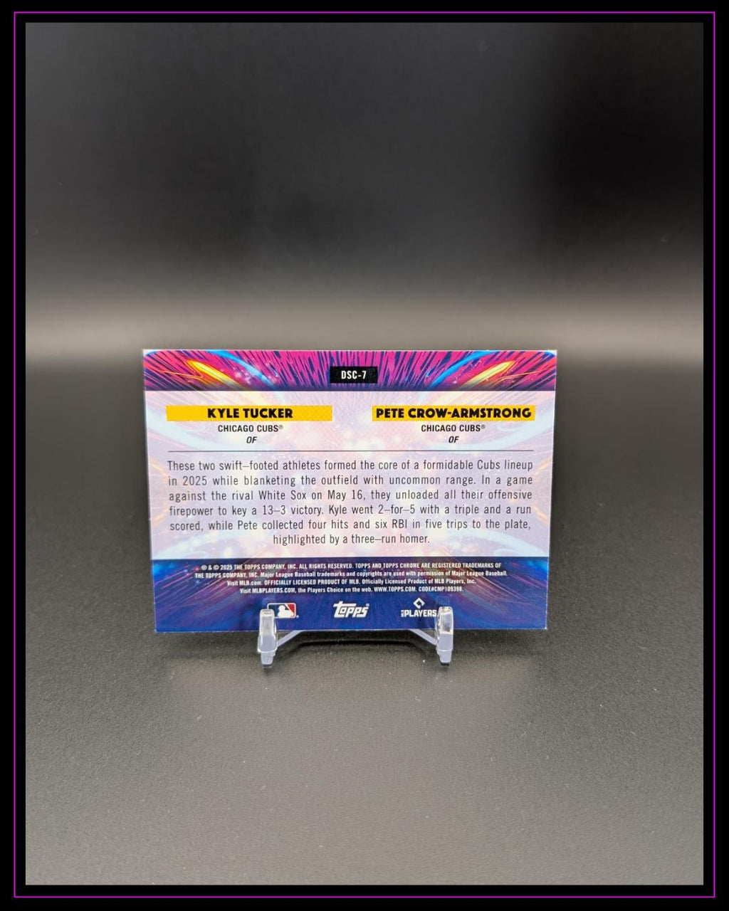 2025 Topps Chrome Cosmic #DSC-7 Crow-Armstrong/Tucker Dual Star Clusters Ref