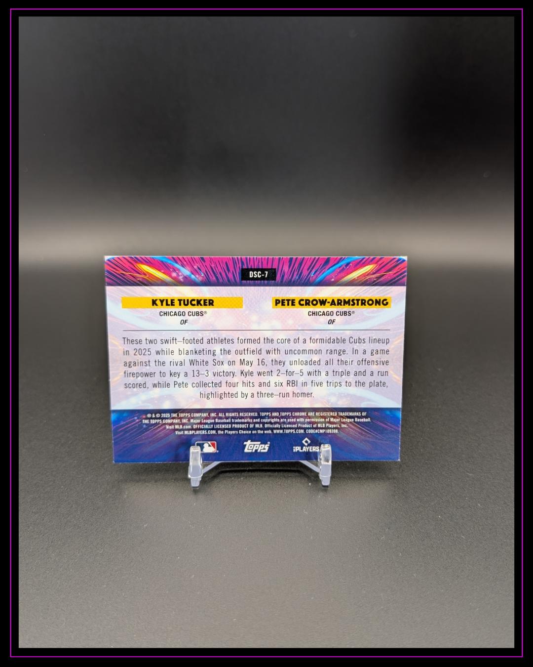 2025 Topps Chrome Cosmic #DSC-7 Crow-Armstrong/Tucker Dual Star Clusters Ref