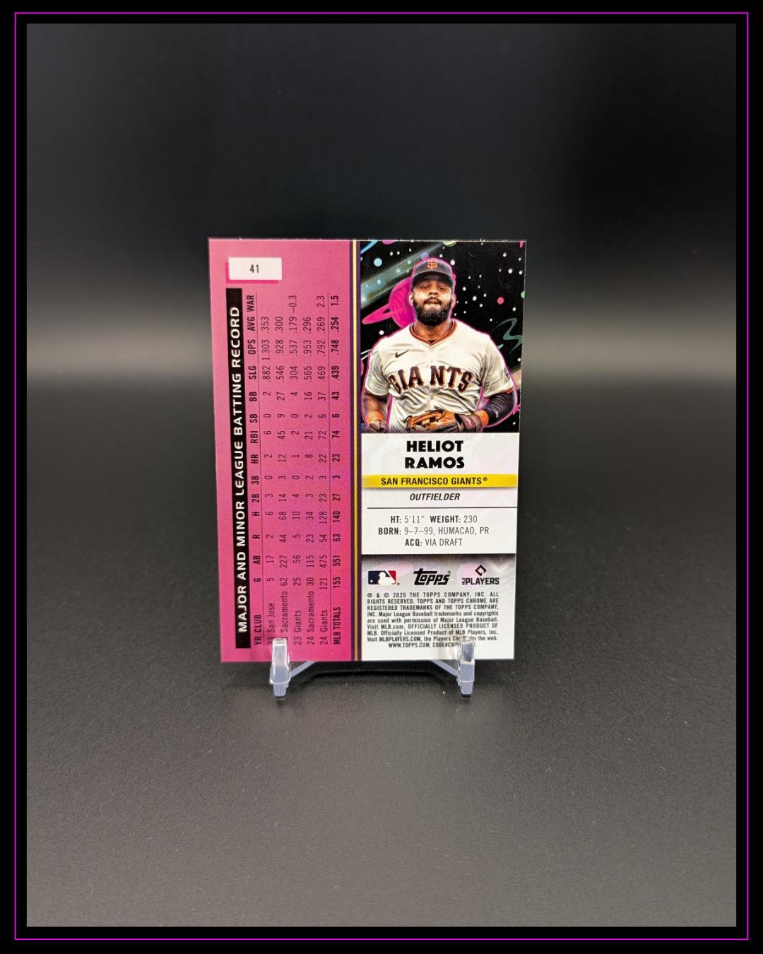 2025 Topps Chrome Cosmic #41 Heliot Ramos Nucleus Refractor