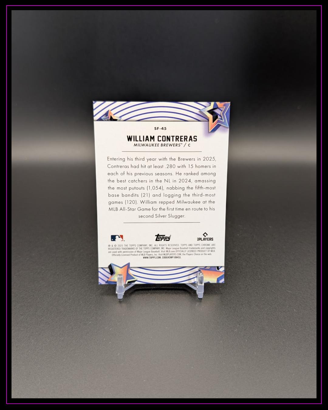 2025 Topps Chrome Cosmic #SF-45 William Contreras Starfractor