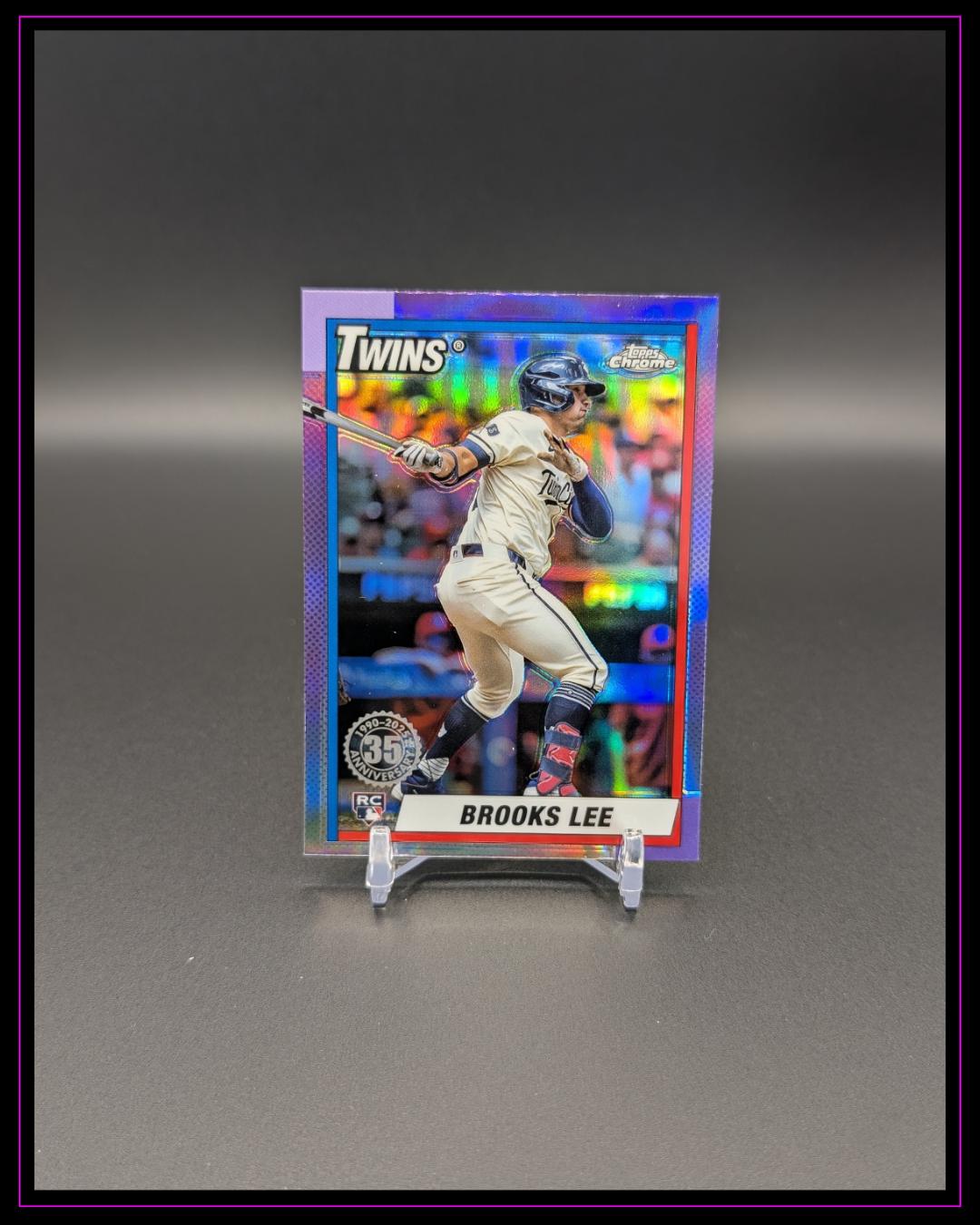 2025 Topps Chrome #90CB-20 Brooks Lee 1990 Topps Baseball 35th Anniversary