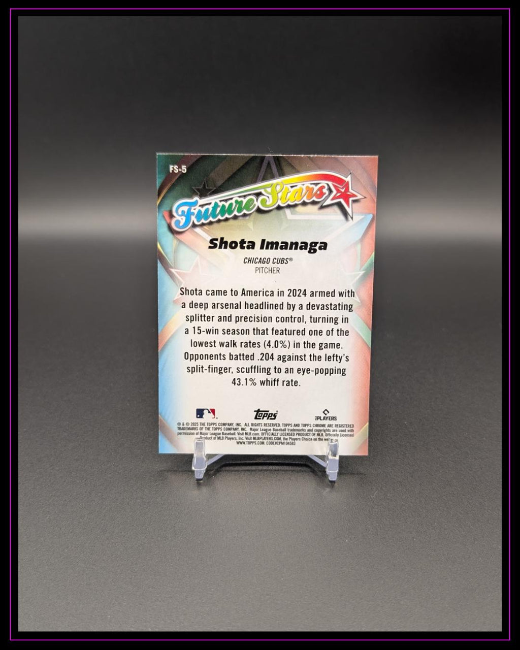 2025 Topps Chrome #FS-5 Shota Imanaga Future Stars