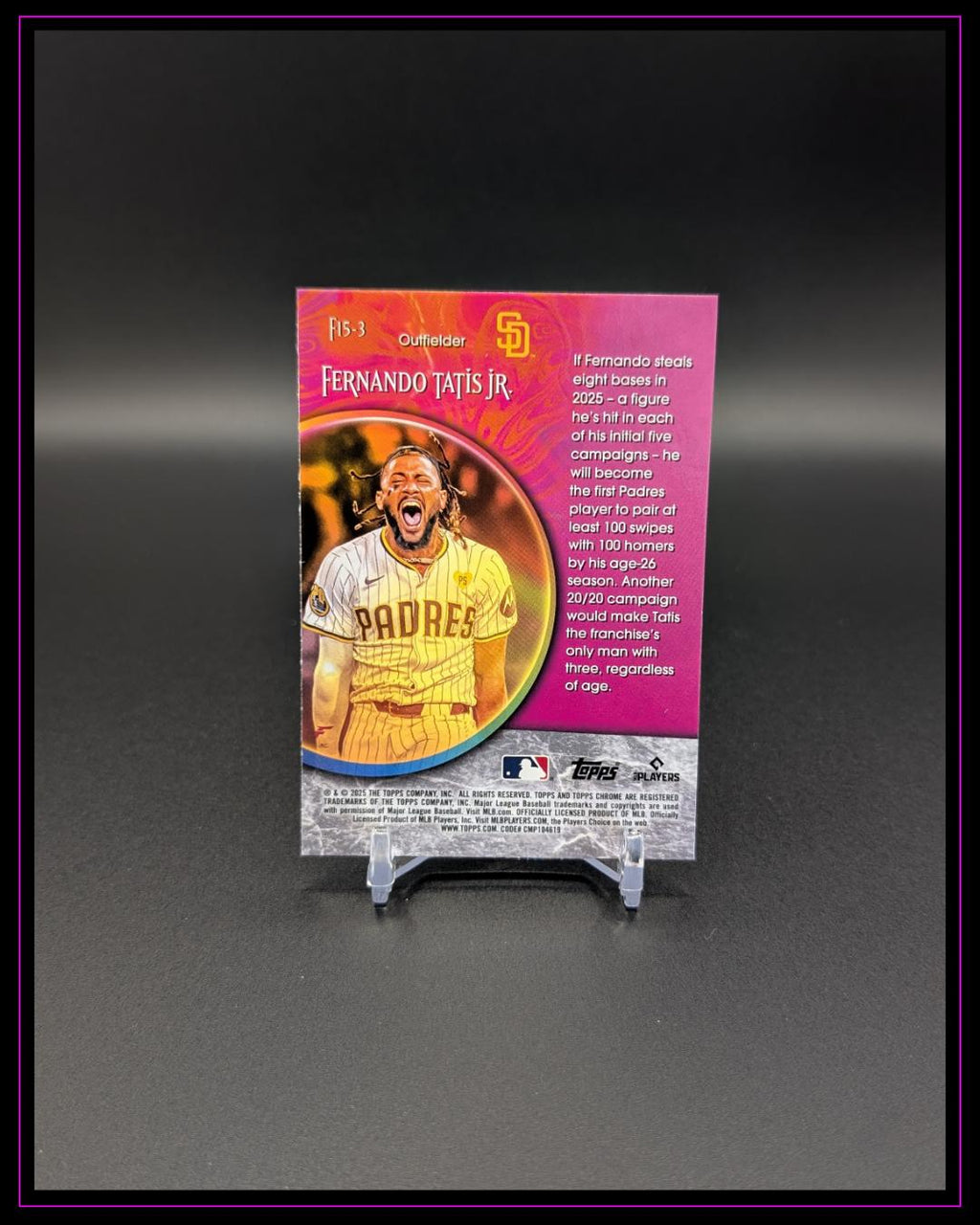 2025 Topps Chrome #F15-3 Fernando Tatis Jr. Fortune 15