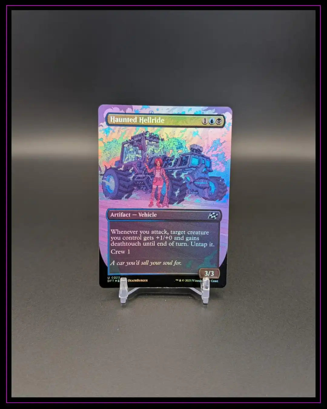 Magic The Gathering: Aetherdrift #325 Haunted Hellride Borderless Foil ENG