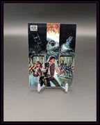 Star Wars Galaxy Trading Card mit Charakteren und Raumschiffen auf neutralem Hintergrund