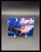 Star Wars Galaxy Sammelkarte mit Millennium Falcon und farbenfrohem Weltraumhintergrund