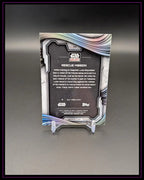 Rückseite einer Star Wars Galaxy Trading Card mit Text zur Rescue Mission, silberfarbener Rahmen, Sammlerstück