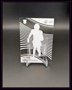 Clear Vision Football Sammelkarte, Rückseite, moderne Linien, NFL-Panini, auf Kartenständer