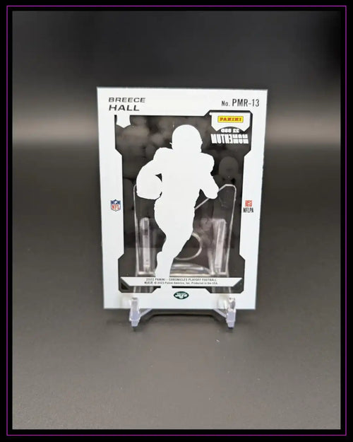 Panini Football Trading Card Breece Hall 2022 auf Ständer, NFL Sammlerstück