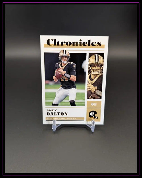 Andy Dalton New Orleans Saints Trading Card, Quarterback, auf schwarzem Hintergrund