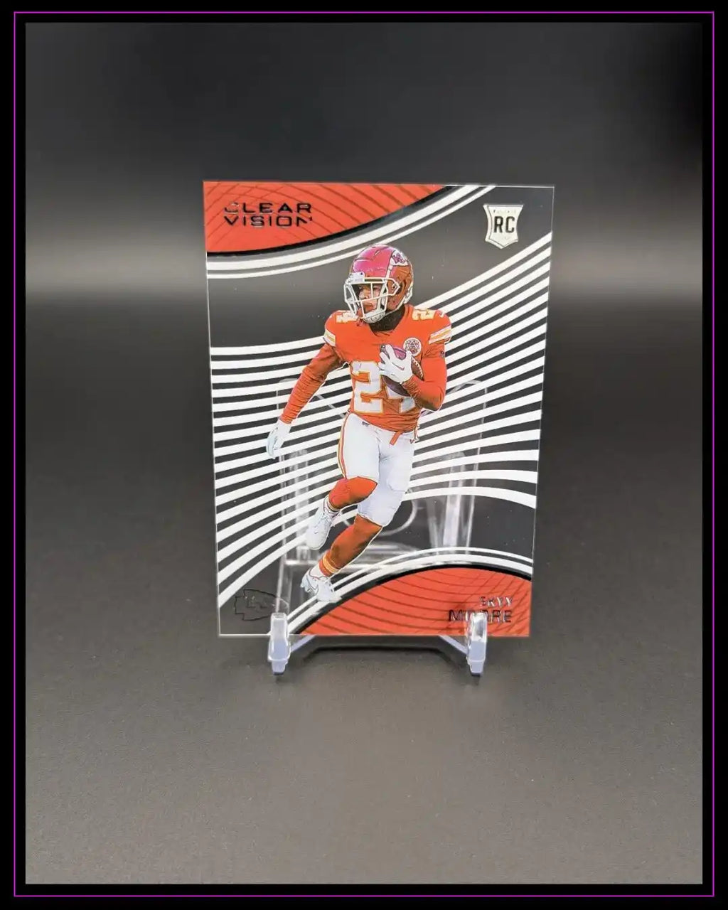 NFL Rookie Trading Card, Spieler im roten Trikot, Clear Vision Design, Sammlung, Football
